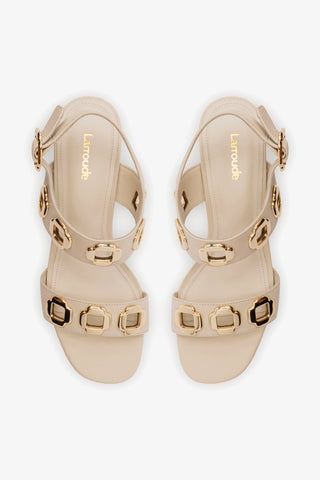 Sandália Flat Milan Couro Off White Womens - Shoes - Sandals Larroudé