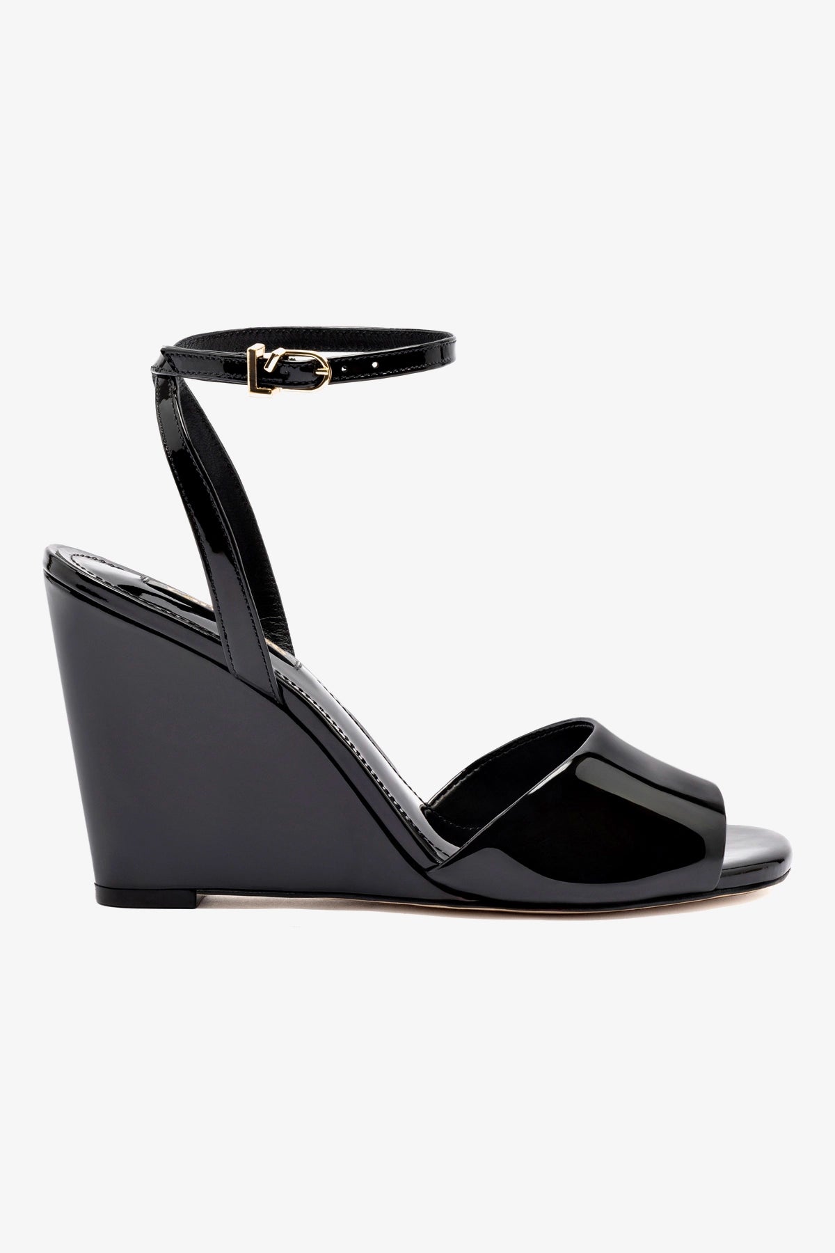 Yves Wedge In Black Patent Leather