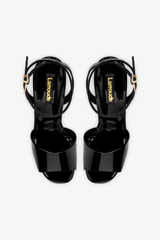 Yves Wedge In Black Patent Leather
