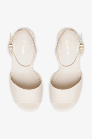 Sandália Anabela Yves Couro Off White Womens - Shoes - Wedges Larroudé