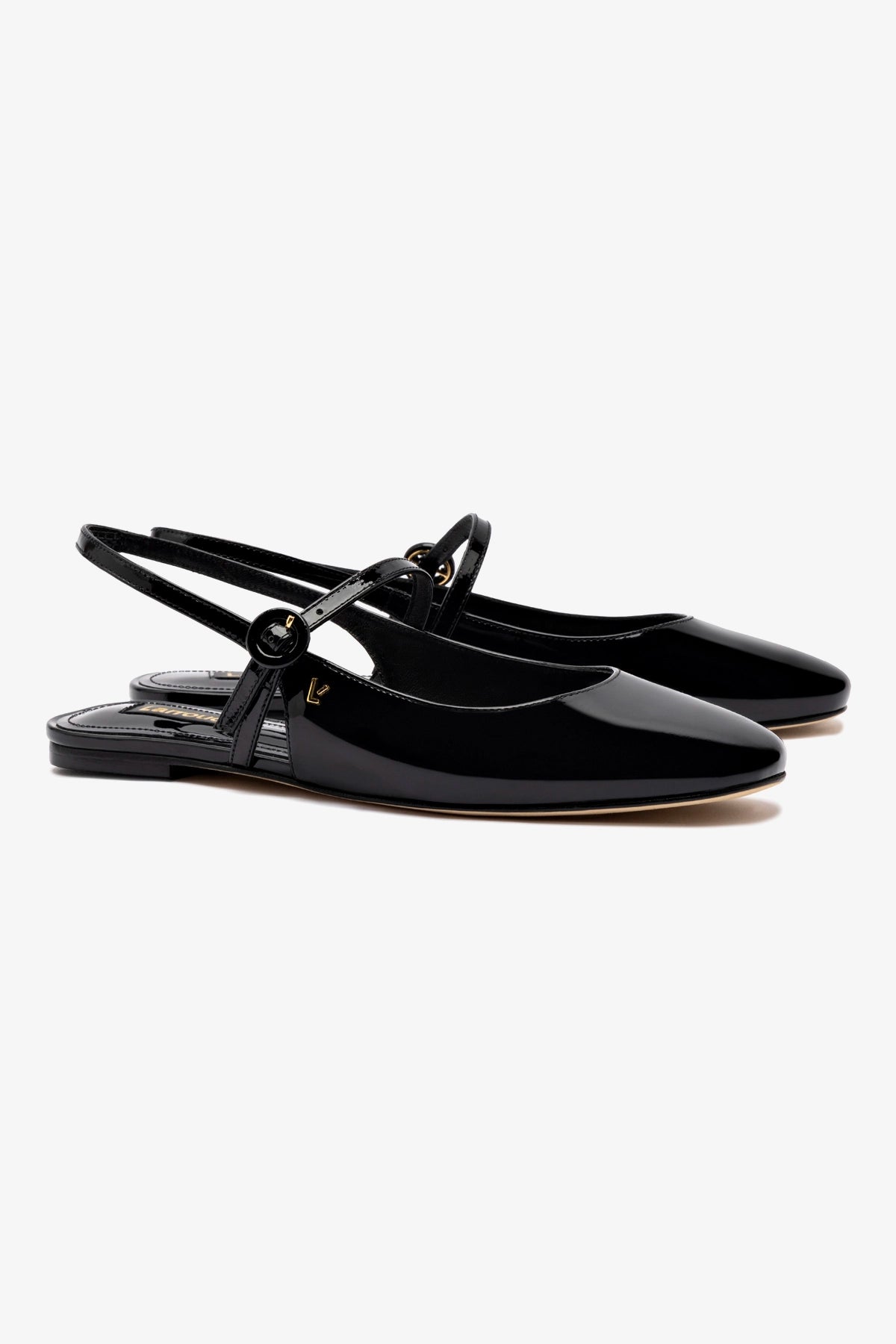 Georgina Ballet Flat In Black Patent Leather