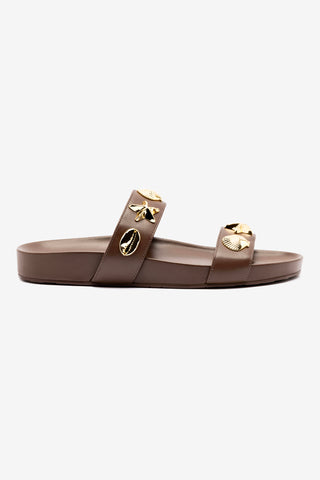 Flat Madison Couro Marrom