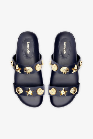 Flat Madison Couro Azul