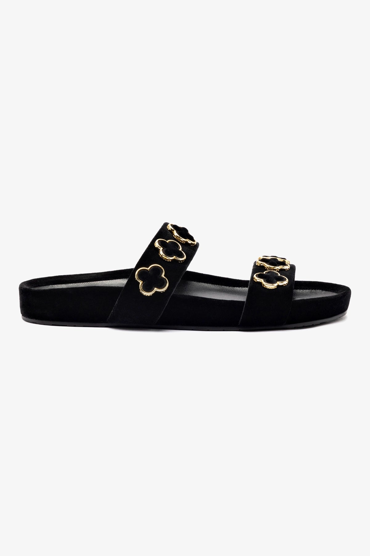 Milan Piccolo Slide In Black Velvet