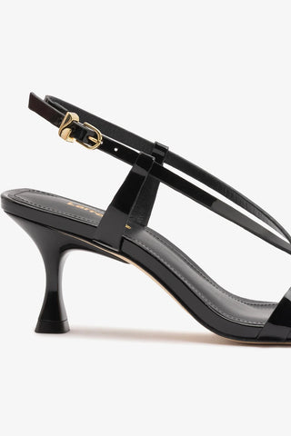 Sandália Daphne Couro Verniz Preto Sandal Larroudé