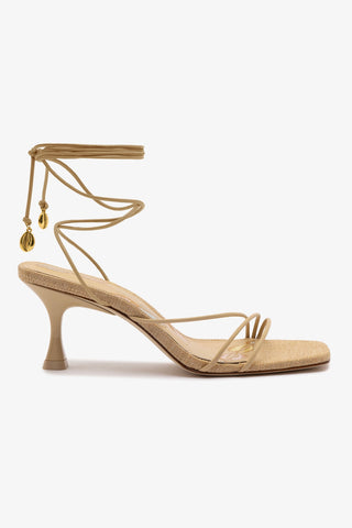 Nadia Sandal In Beige Leather