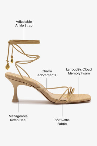 Nadia Sandal In Beige Leather