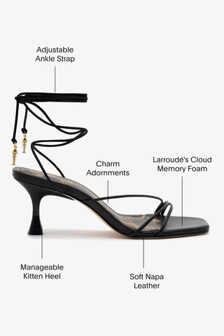Nadia Sandal In Black Leather
