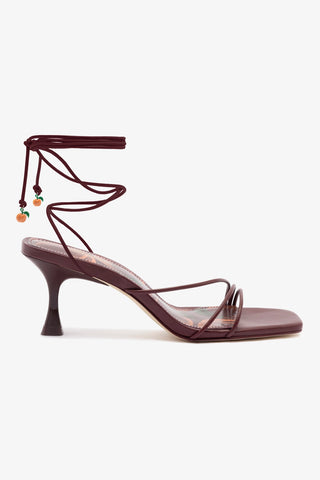 Nadia Sandal In Burgundy Leather