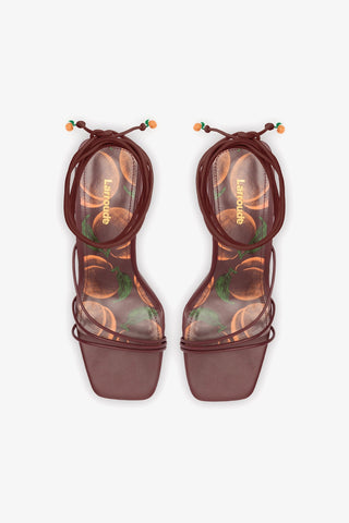 Nadia Sandal In Burgundy Leather