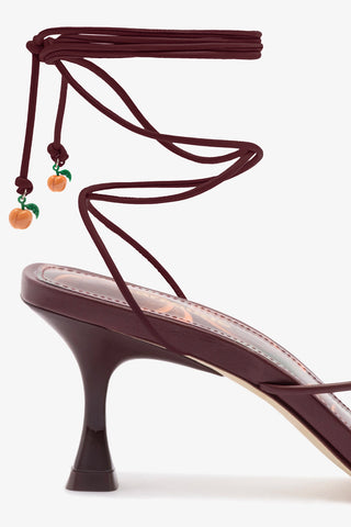 Nadia Sandal In Burgundy Leather
