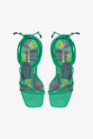 Nadia Sandal In Green Leather