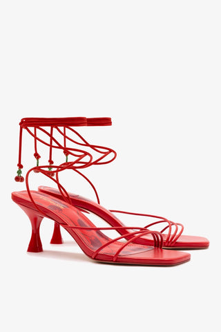 Sandália Nadia Couro Vermelho Womens - Shoes - Sandals Larroudé