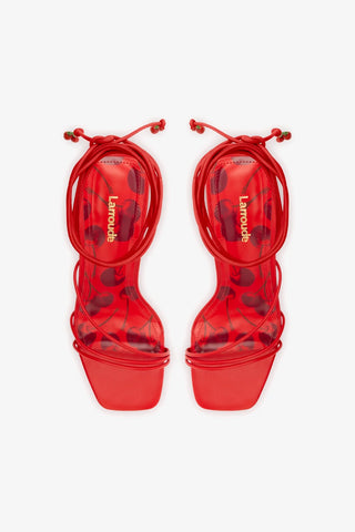 Nadia Sandal In Scarlet Leather
