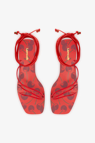 Sandália Flat Nadia Couro Vermelho Womens - Shoes - Flats Larroudé