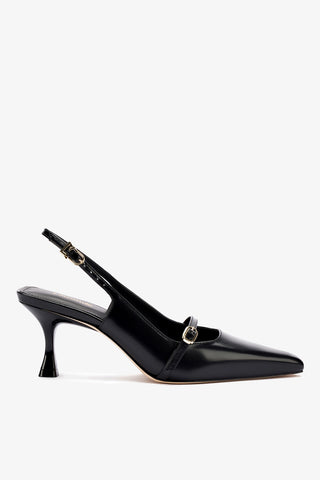 Slingback Ines Couro Preto