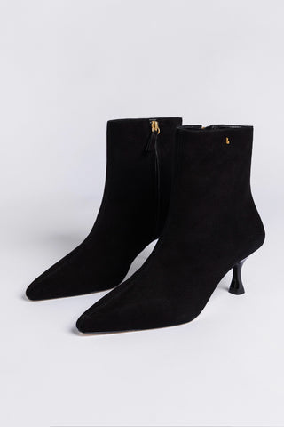 Bota Ines Camurça Preto Boot Larroudé