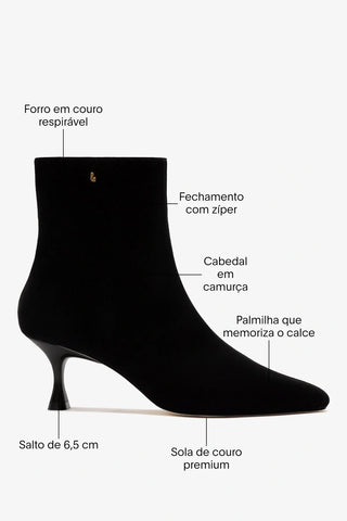 Bota Ines CamurÃ§a Preto ABC