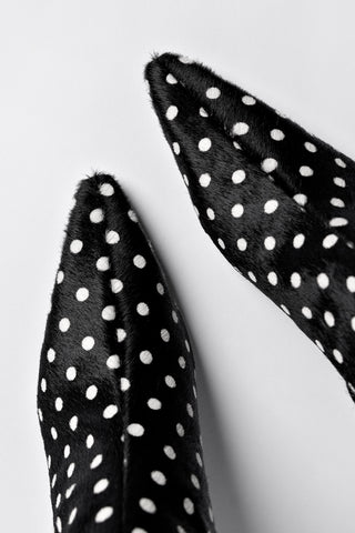Bota Ines Couro Estampado Preto Boot Larroudé