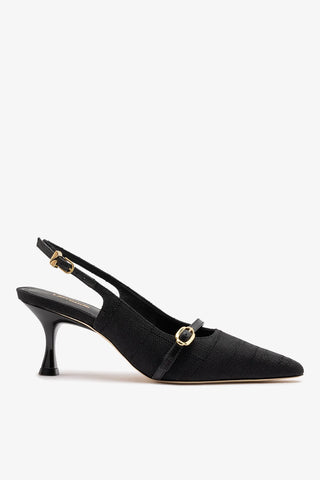 Slingback Ines Ráfia Preto