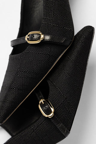 Slingback Ines Ráfia Preto