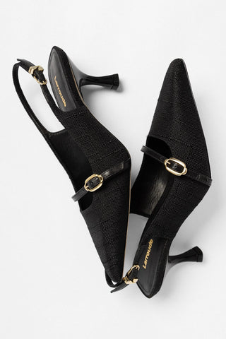 Slingback Ines Ráfia Preto