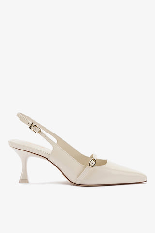 Slingback Ines Couro Off White