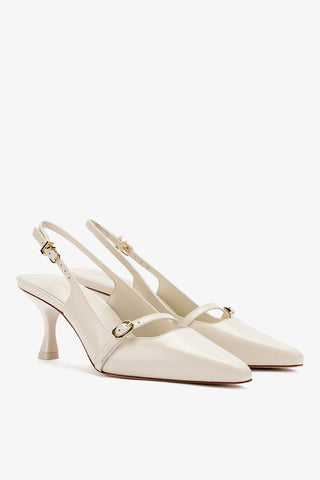 Slingback Ines Couro Off White