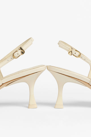 Slingback Ines Couro Off White Pump Larroudé