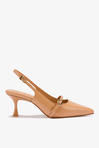 Slingback Ines Couro Bege