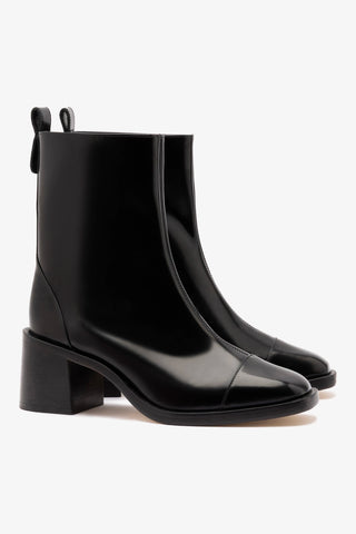 Bota Ricky Mini Couro Verniz Preto