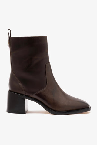 Bota Ricky Mini Couro Marrom