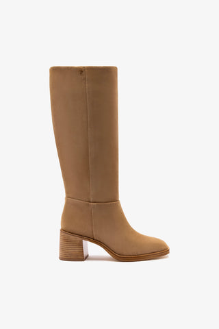 Bota Ricky Camurça Caramelo Boot Larroudé