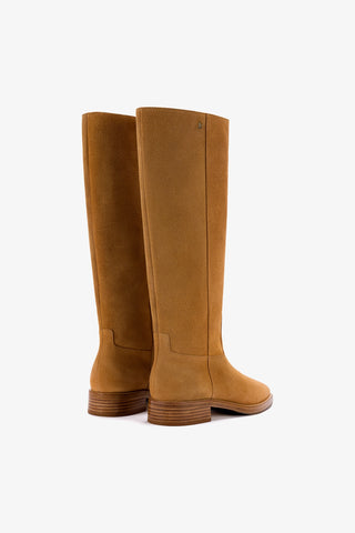 Bota Anne Camurça Caramelo Boot Larroudé