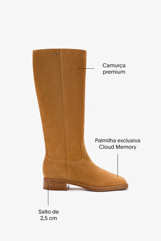 Bota Anne Camurça Caramelo