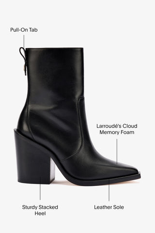 James Boot In Black Leather