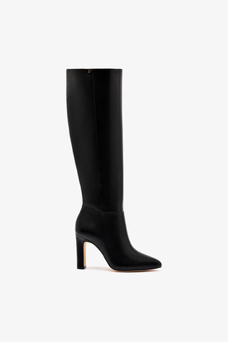 Bota Cindy Hi Couro Preto