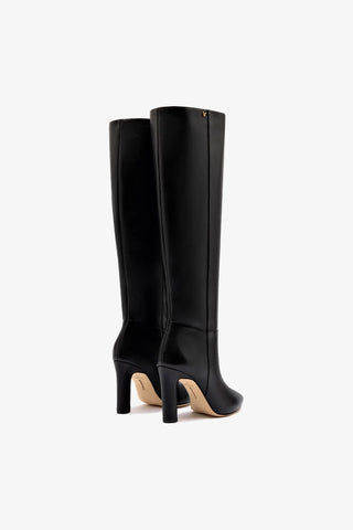Bota Cindy Hi Couro Preto