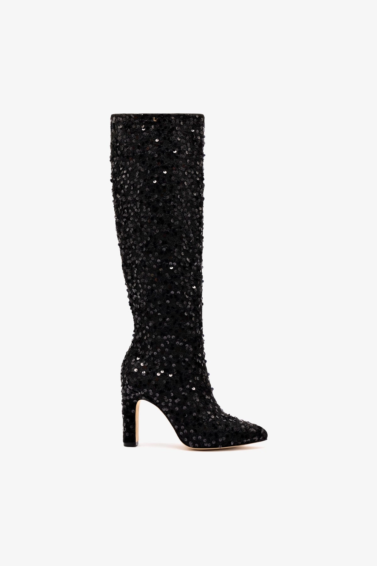 Cindy Hi Boot In Black Sequins