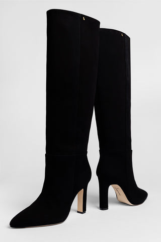 Bota Cindy Hi Camurça Preto Boot Larroudé