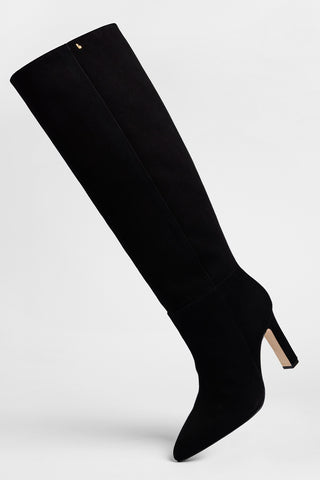 Bota Cindy Hi Camurça Preto Boot Larroudé
