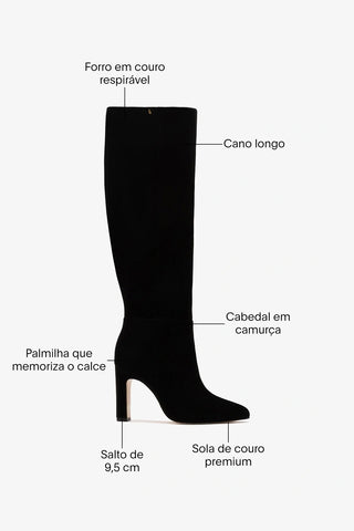 Bota Cindy Hi CamurÃ§a Preto ABC
