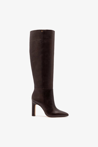 Bota Cindy Hi Couro Marrom