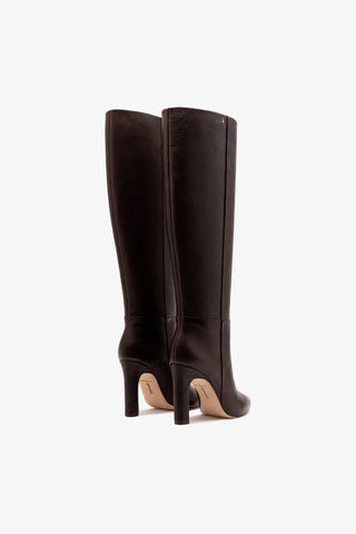 Bota Cindy Hi Couro Marrom