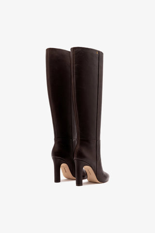 Bota Cindy Hi Couro Marrom