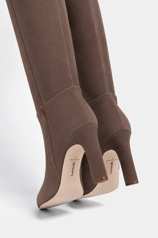 Bota Cindy Hi Camurça Marrom Boot Larroudé