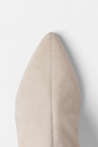 Bota Slouch Cindy Camurça Cinza Boot Larroudé