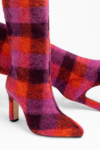 Bota Cindy Hi Feltro Estampado Rosa