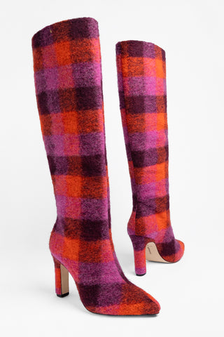 Bota Cindy Hi Feltro Estampado Rosa