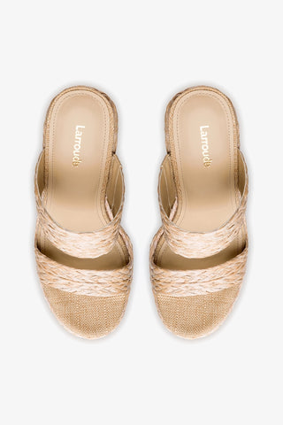 Mule Anabela Pamela Ráfia Bege